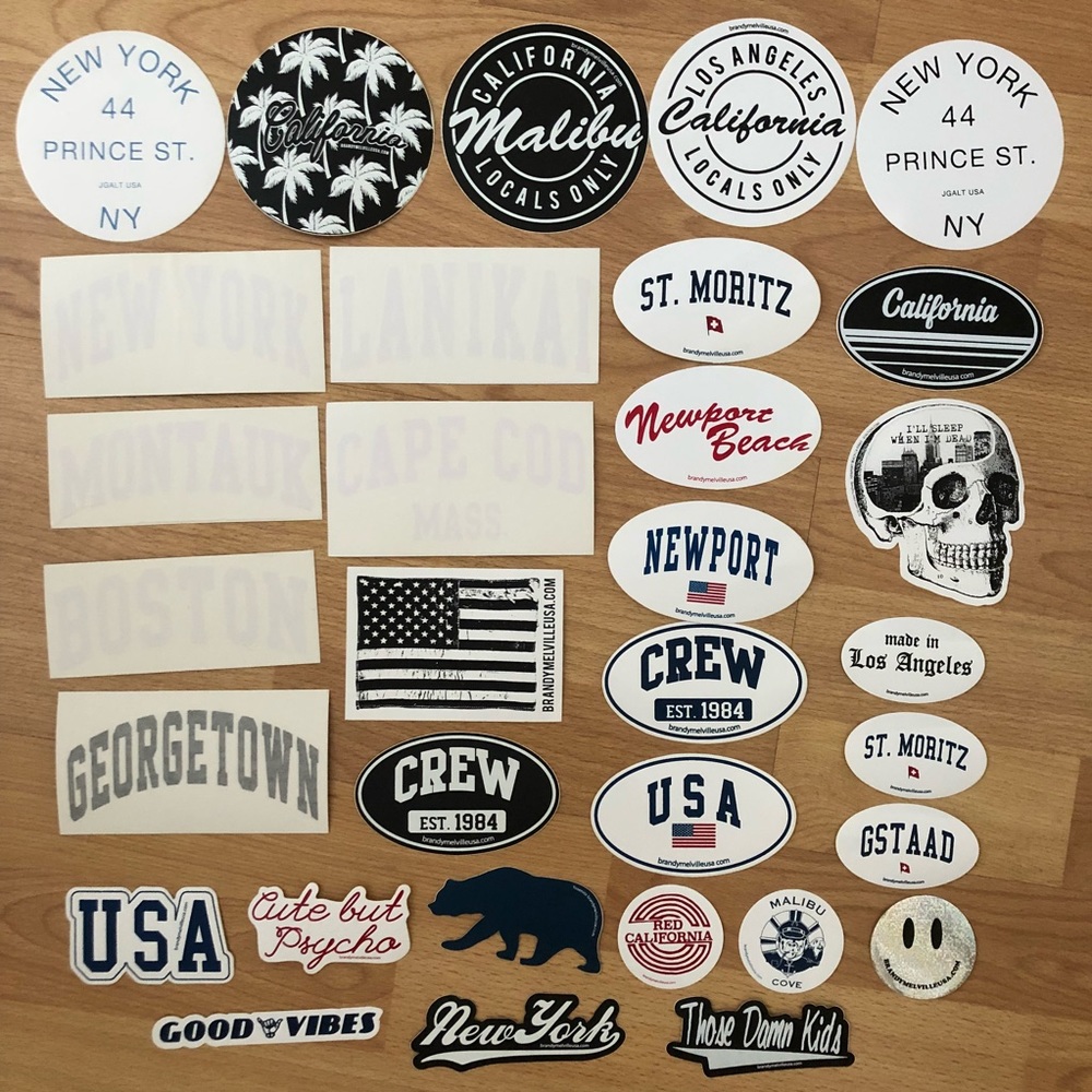 Brandy Melville sticker & decal bundle 28 for $13 - Picture 1 of 3